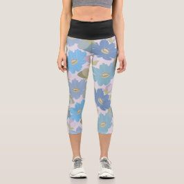 Dicke und blauer Kosmos Capri Leggings
