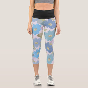 Dicke und blauer Kosmos Capri Leggings