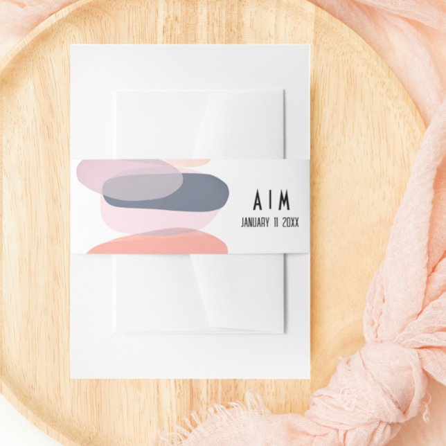 Dicke und Edgy Pink und Lila Wedding Monogram Einladungsbanderole (Von Creator hochgeladen)