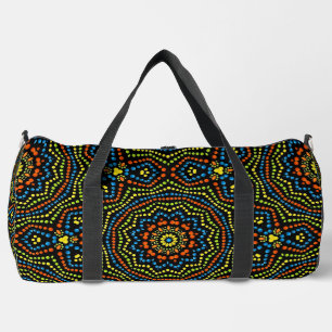 Dicke und farbenfrohe Dot Art Muster Duffle Bag