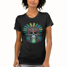 Dicke und helle Tribal Skull Art mit Rainbow