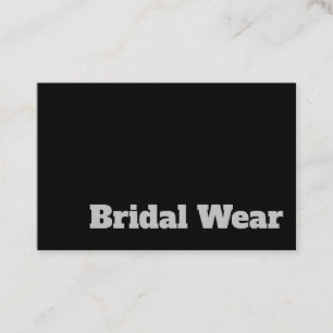 Dicke und klare Briden und Bridal Wear Design Visitenkarte