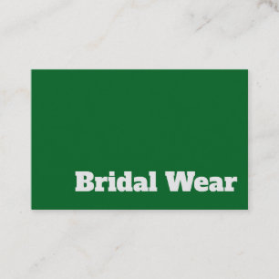 Dicke und klare Briden und Bridal Wear Design Visitenkarte