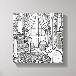 Dicke und leichte Katze #2 Canvas Print Leinwanddruck