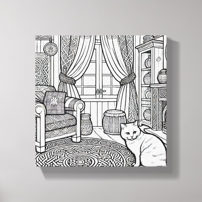 Dicke und leichte Katze #2 Canvas Print Leinwanddruck (Vorderseite)