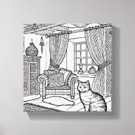 Dicke und leichte Katze #5 Leinwanddruck