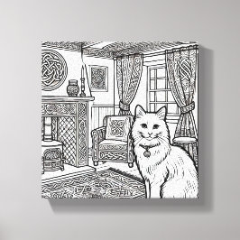 Dicke und leichte Katze #6 Leinwanddruck