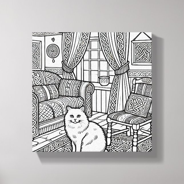 Dicke und leichte Katze #9 Leinwanddruck (Vorderseite)