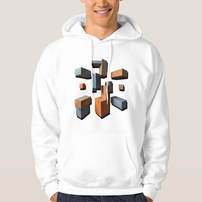 Dicke und moderne Abstrakte Kunst Hoodie (Vorderseite)