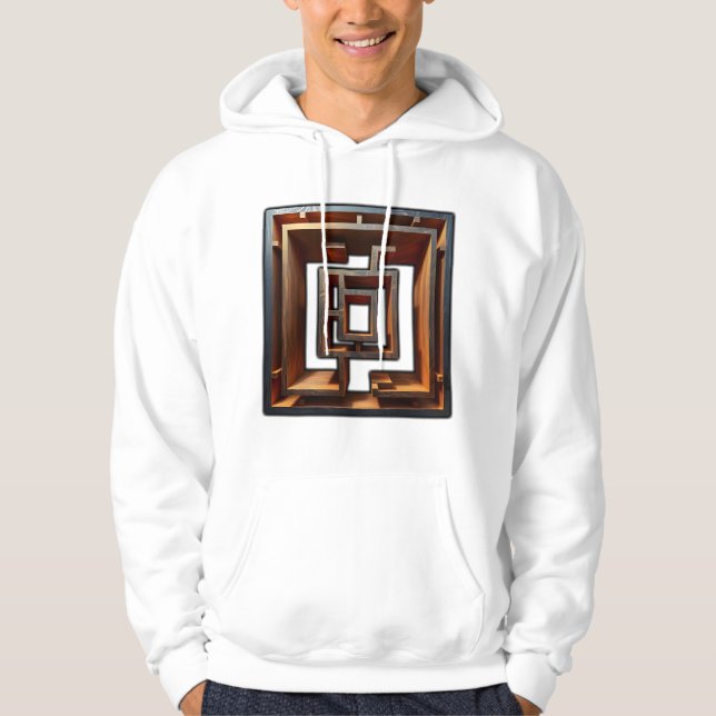 Dicke und moderne Abstrakte Kunst Hoodie (Vorderseite)