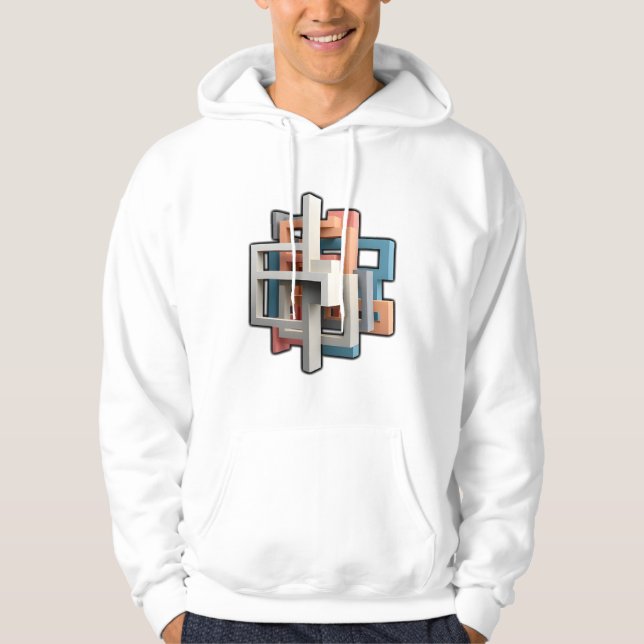 Dicke und moderne Abstrakte Kunst Hoodie (Vorderseite)
