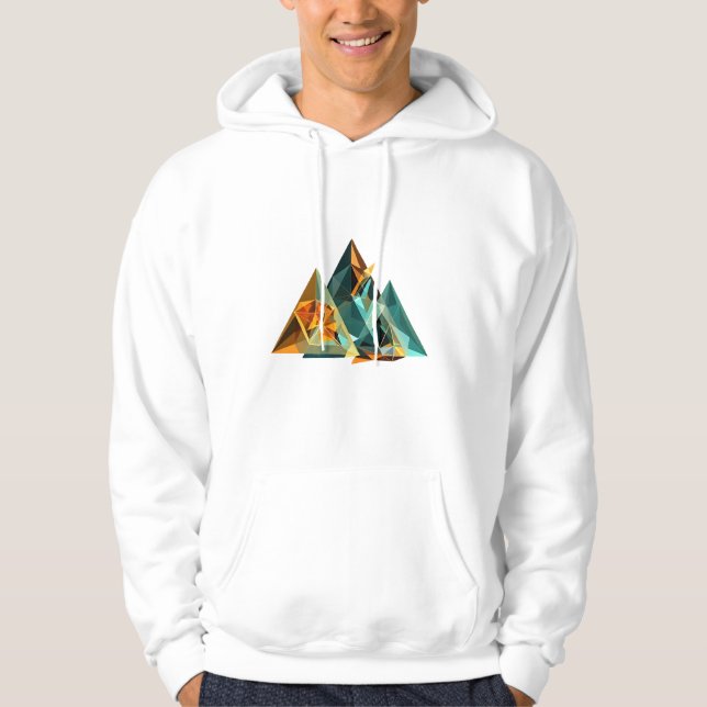 Dicke und moderne Abstrakte Kunst Hoodie (Vorderseite)