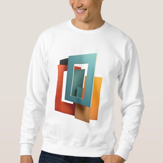 Dicke und moderne Abstrakte Kunst Sweatshirt (Vorderseite)