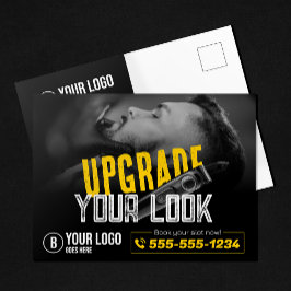 Dicke und moderne Barber Shop Hair Stylist Mustach Postkarte