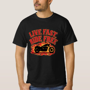 Dicke und raue Motorradkunst für Fahrer T-Shirt