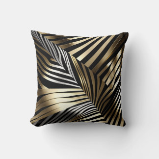 Dicke Zebrastreifen in Metallicen Kissen