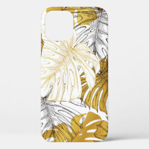 Dicken aus einer Monstera-Pflanze. Bild des Golden Case-Mate iPhone Hülle