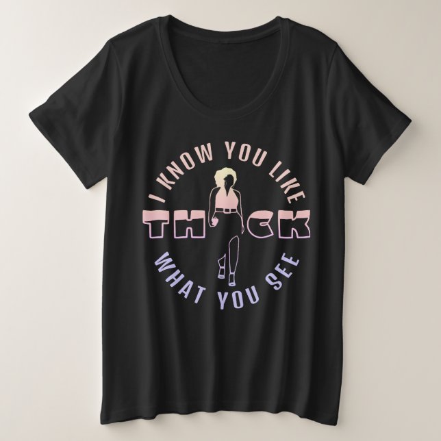 DICKEN GROßE GRÖßE T-Shirt (Design vorne)