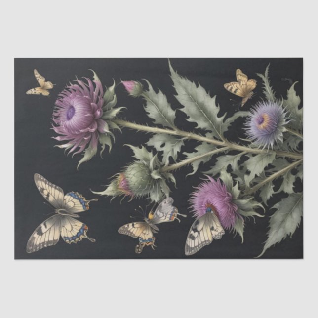 Dicken und Schmetterlinge Seidenpapier (Vorderseite)