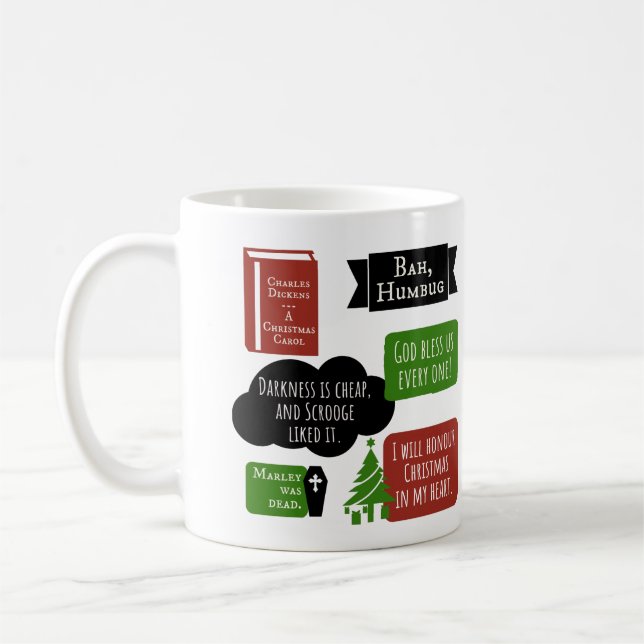 Dickens A Christmas Carol Personalisiert Scrooge Kaffeetasse (Links)