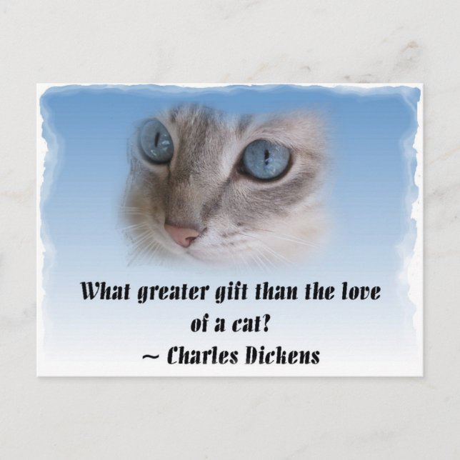Dickens Cat Postkarte (Vorderseite)