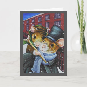 Dickens Christmas Carol Mice Karte
