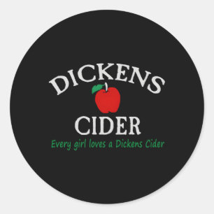 Dickens Cider Kapuze Runder Aufkleber