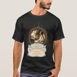 Dickens' Copperfield Quote Gold Blue Tee