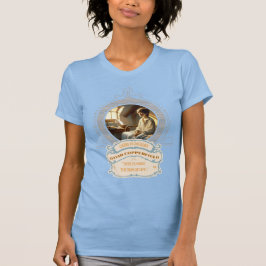 Dickens' Copperfield Zitat Gold Blau T-Shirt