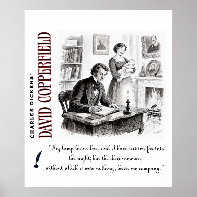 Dickens' David Copperfield Art Quote about Agnes Poster (Vorne)