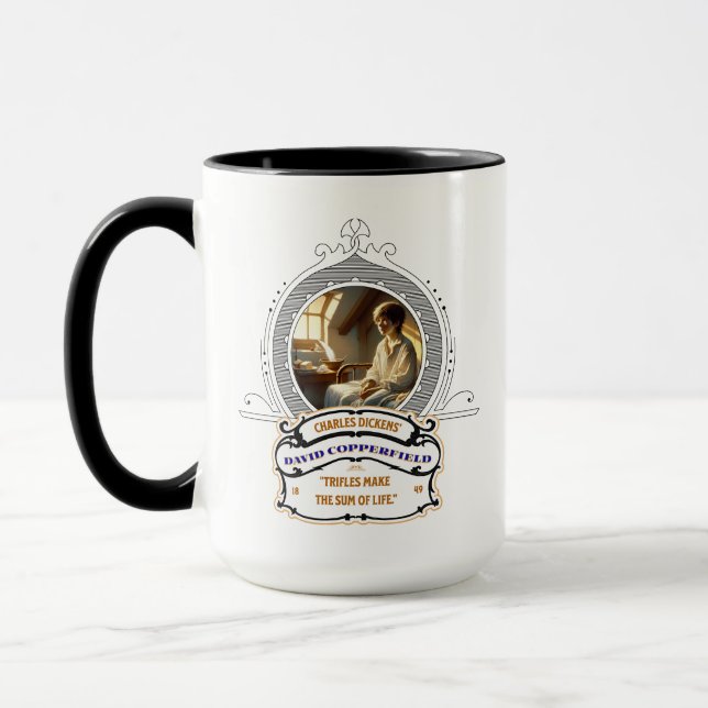 Dickens' David Copperfield Schwarze Tasse (Links)