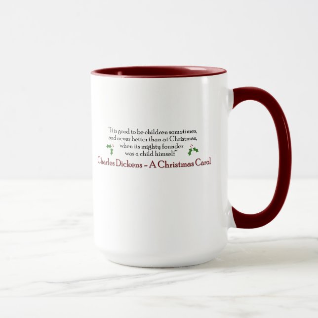 Dickens eine Weihnachtscarol-Tasse Tasse (Rechts)