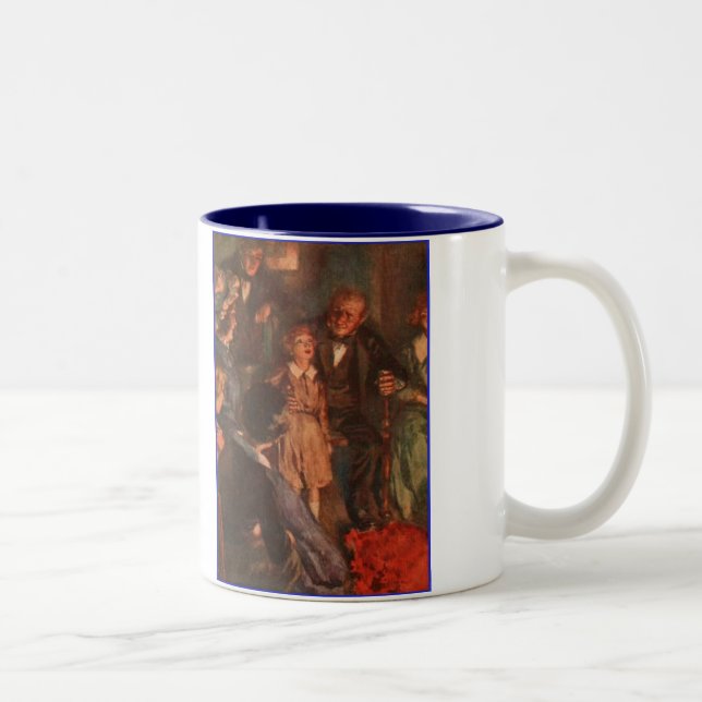 Dickens eines Rede Weihnachtscarols kleinen Tims Zweifarbige Tasse (Rechts)