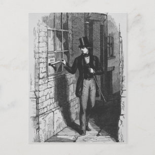 Dickens platziert seinen ersten Literaten Postkarte