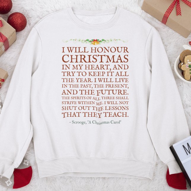 Dickens Scrooge Zitat Niedlich Viktorianische Weih Sweatshirt (Von Creator hochgeladen)