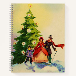 Dickens style Christmas illustration Notizbuch