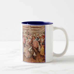 Dickens Weihnachtsfestliche Tänzer Zweifarbige Tasse