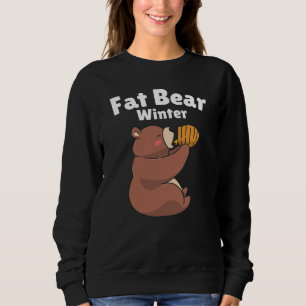 Dicker Bär Winter, Bär Essen, Lustig Sweatshirt