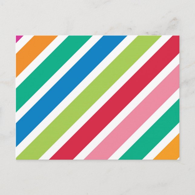 dicker Candy Stripes Postkarte (Vorderseite)