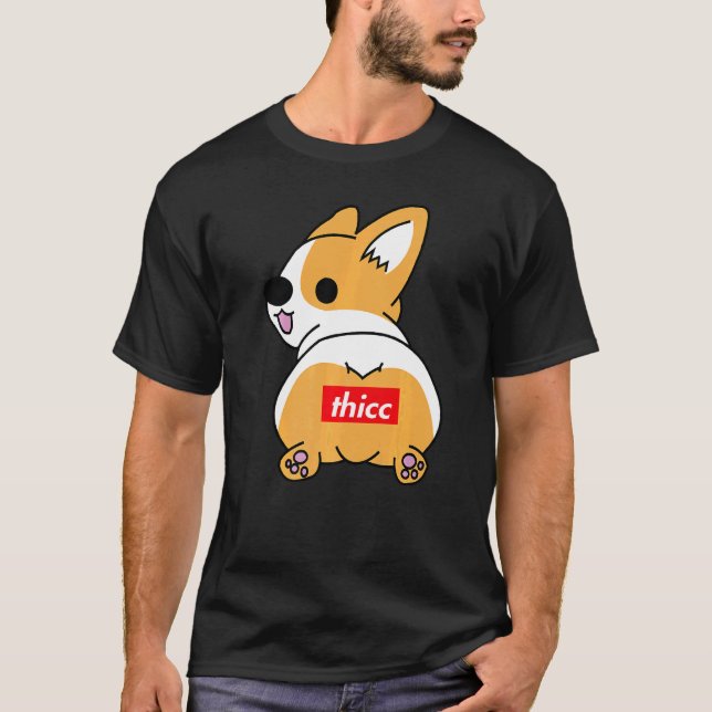 Dicker Corgi Hintern Hund Corgi Geschenk T-Shirt (Vorderseite)