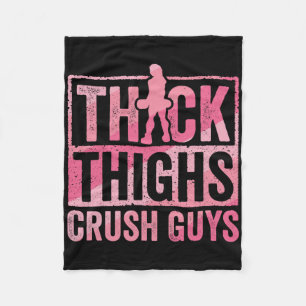 Dicker Oberschenkel Crush Typ Funny Gym Workout Bo Fleecedecke