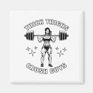 Dicker Oberschenkel Crush Typ Funny Gym Workout Bo Magnet