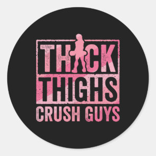 Dicker Oberschenkel Crush Typ Funny Gym Workout Bo Runder Aufkleber