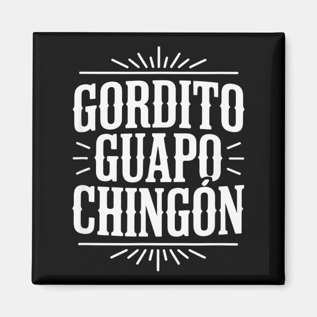 Dicker Schöner Chingon lustiger Vintage Western Sp Magnet (Vorne)