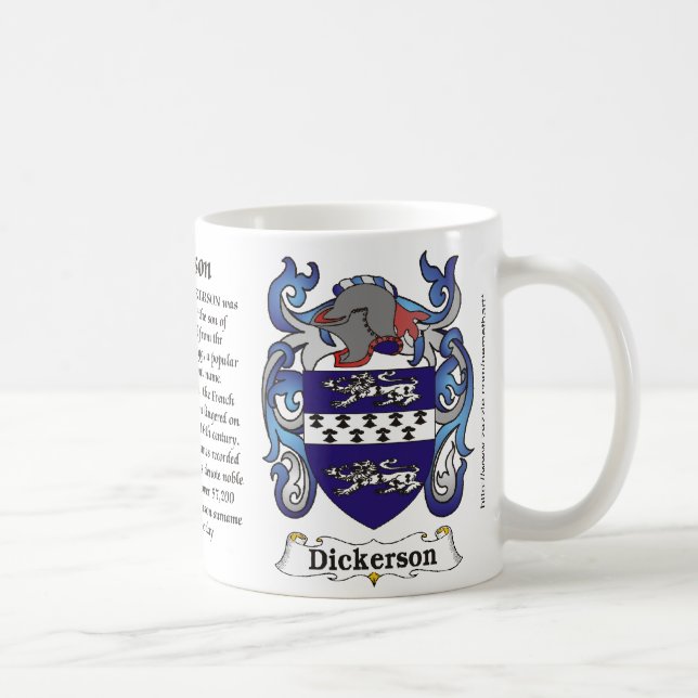 Dickerson-Familien-Wappen Tasse (Rechts)