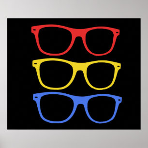 dickes Brillenposter Poster