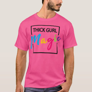 Dickes Mädchen Magie Süße Plus Size Grafik T-Shirt