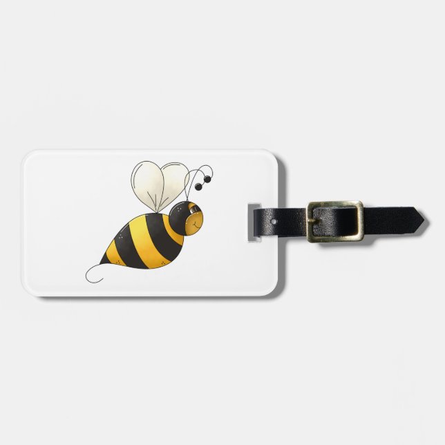 Dickflügelige Hummel Gepäckanhänger (Vorderseite horizontal)