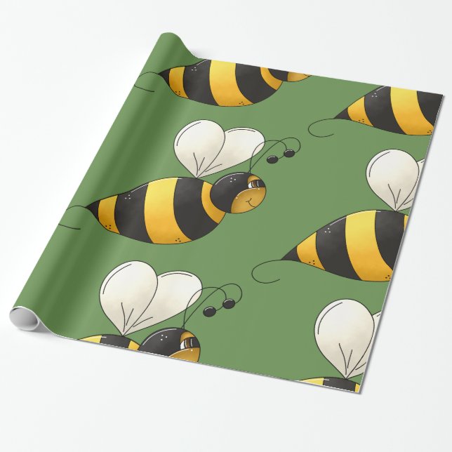 Dickflügelige Hummel Geschenkpapier (Ungerollt)