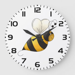 Dickflügelige Hummel Große Wanduhr
